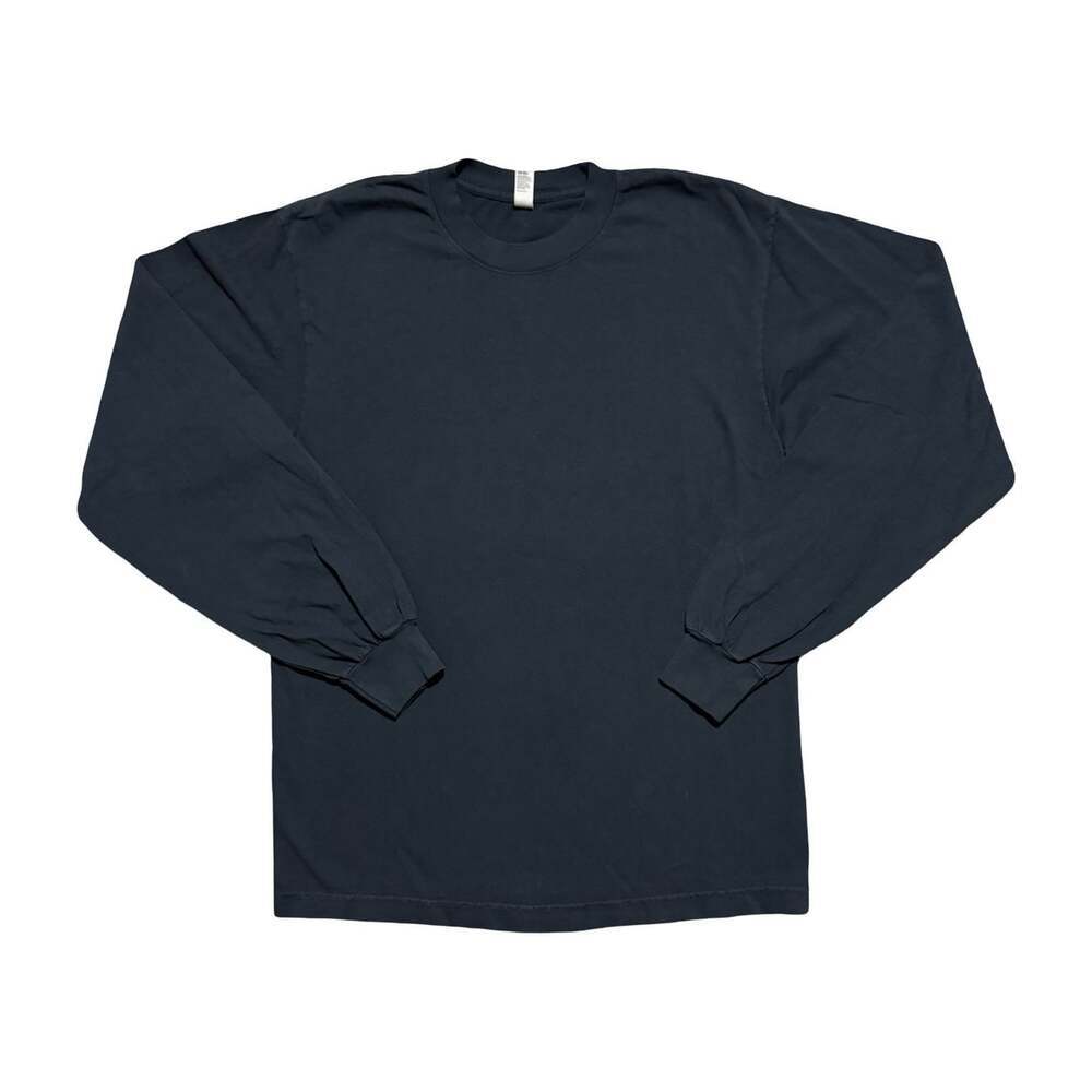 Los Angeles Apparel Black Long Sleeve Boxy Tee Size Small 100% Cotton